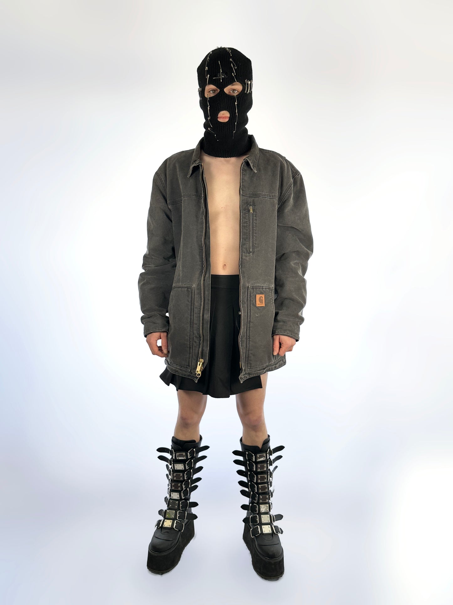 “Punked-up Fuck” Jacket Grey