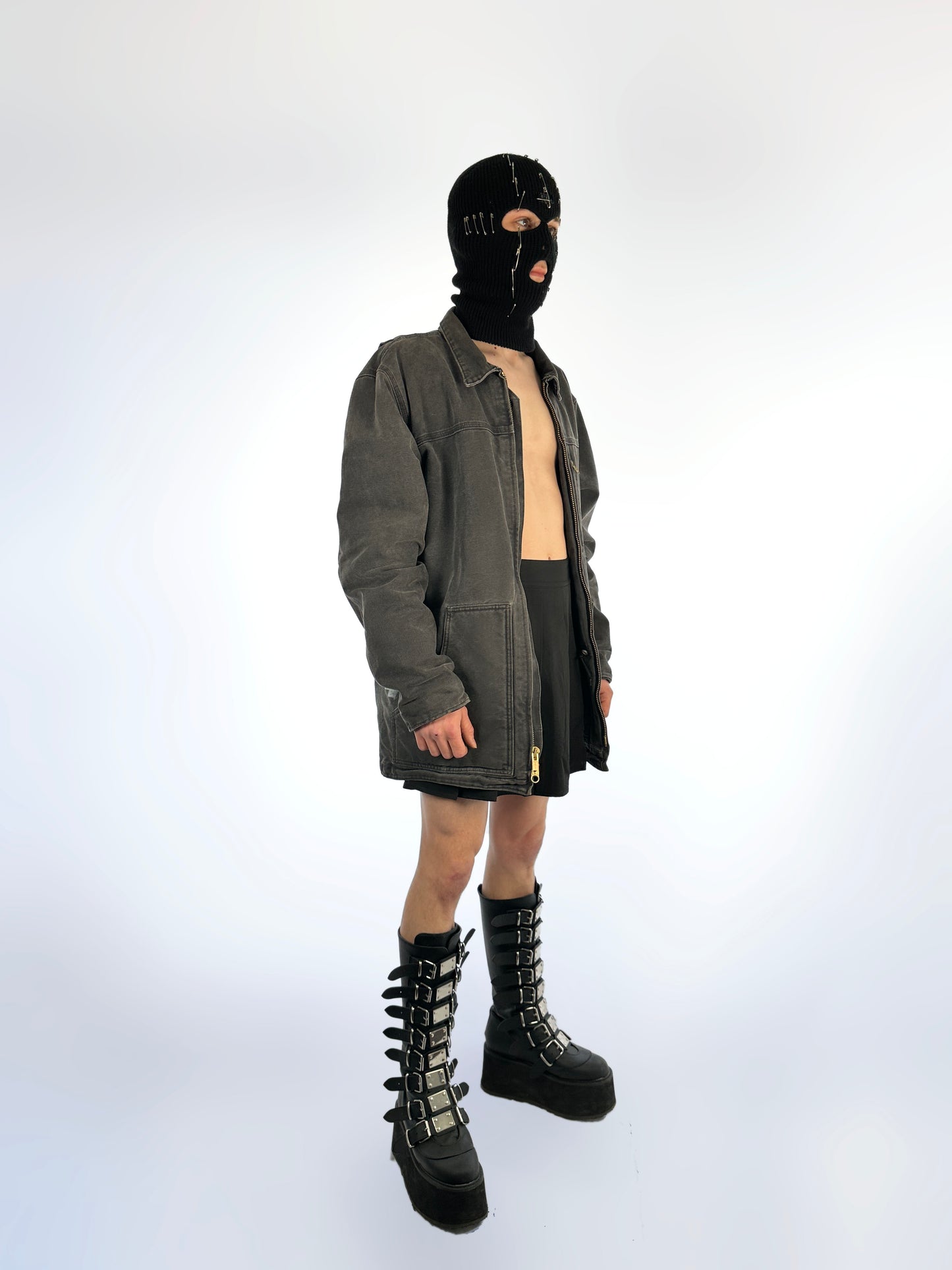 “Punked-up Fuck” Jacket Grey