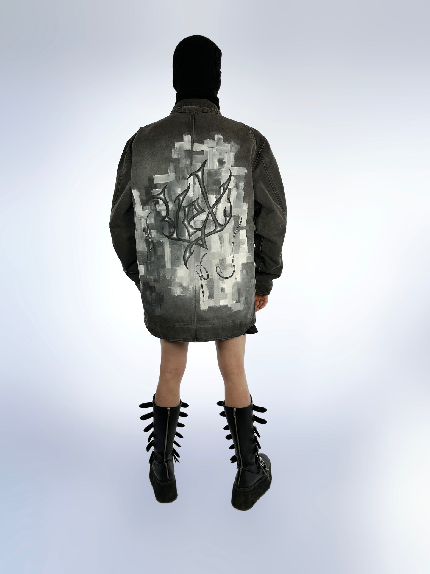 “Punked-up Fuck” Jacket Grey