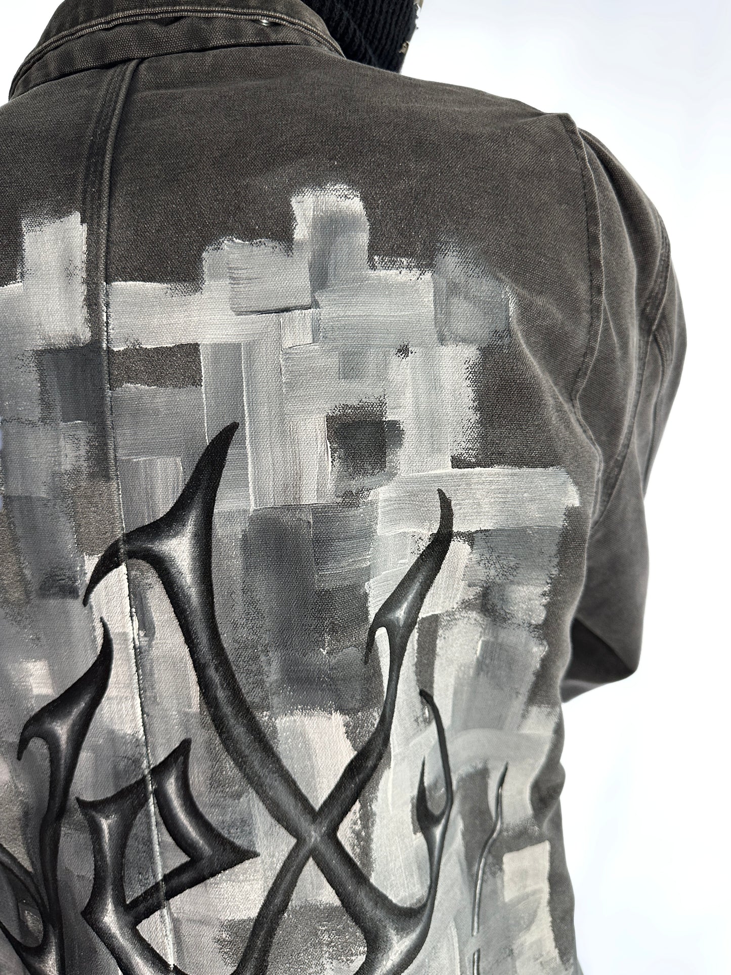“Punked-up Fuck” Jacket Grey