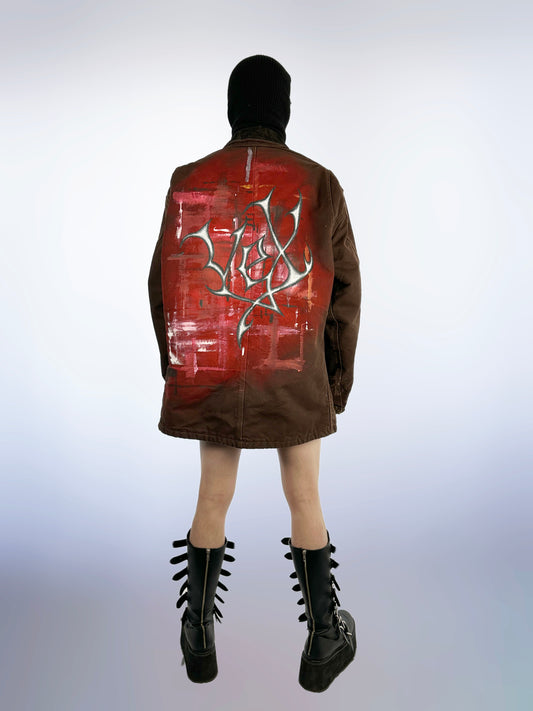 “Punked-up Fuck” Jacket Red
