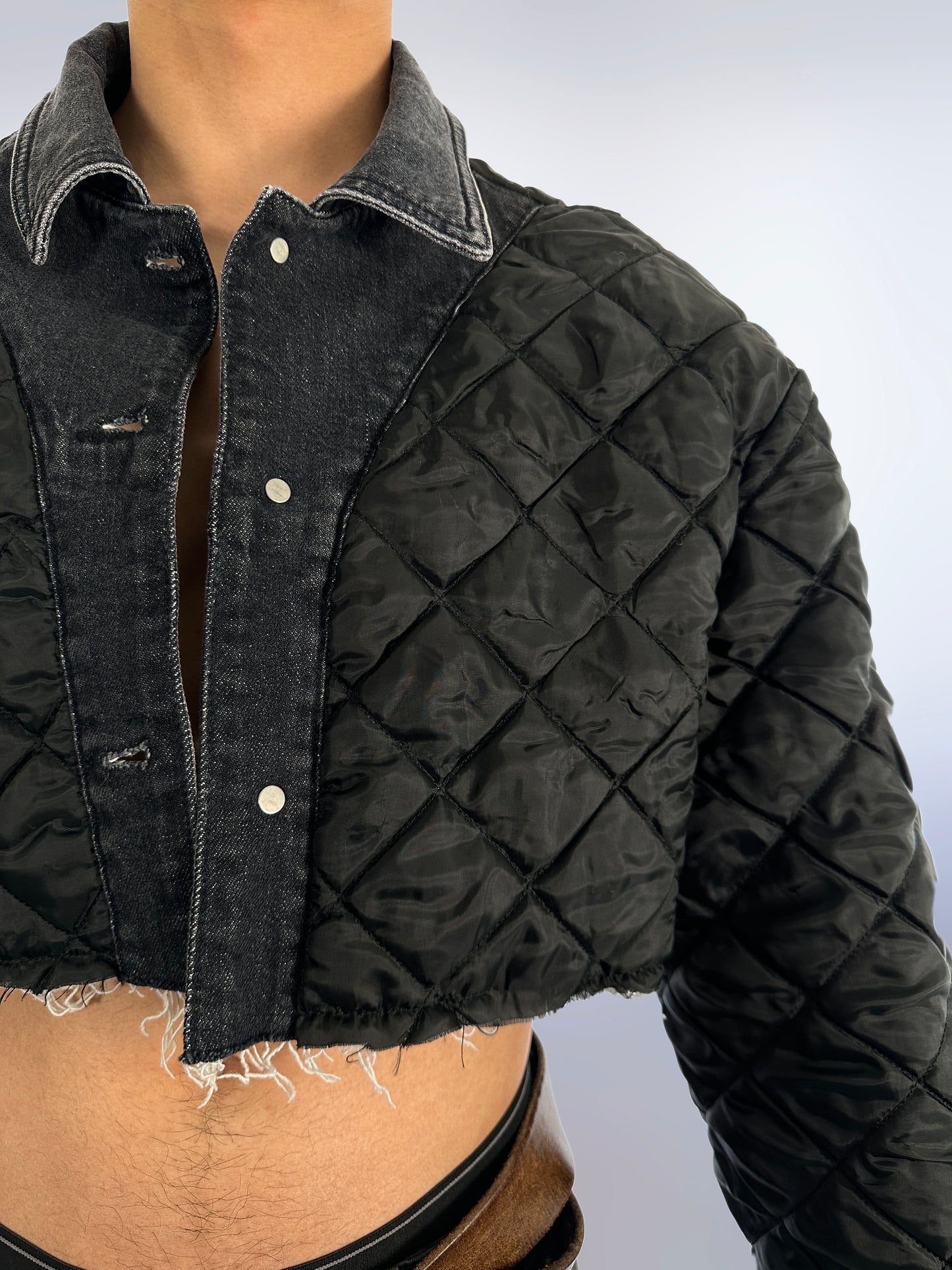 Raw Cropped Denim Jacket