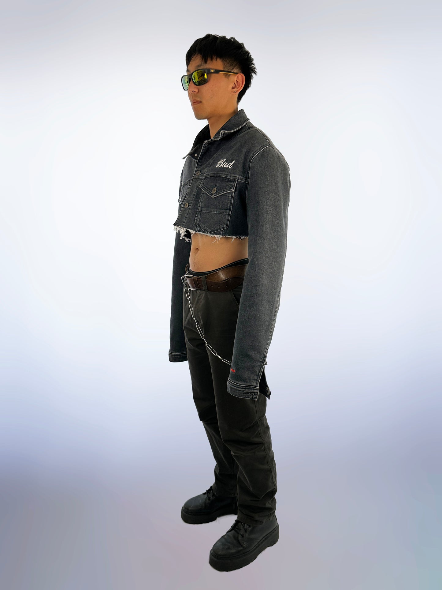 Raw Cropped Denim Jacket