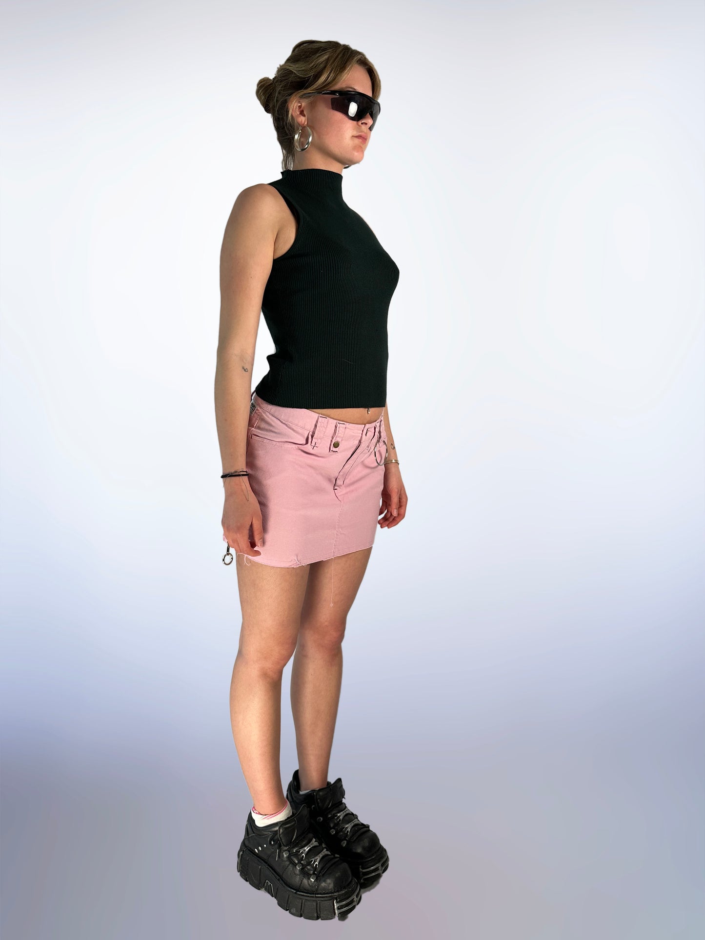 Pink upcycled skirt