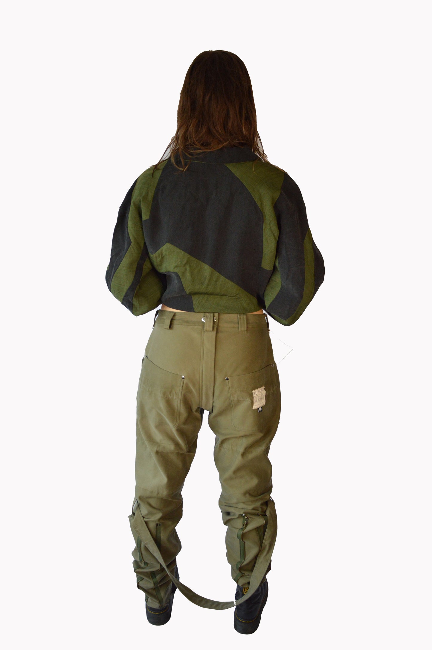 Upcycled Army Bondage trousers