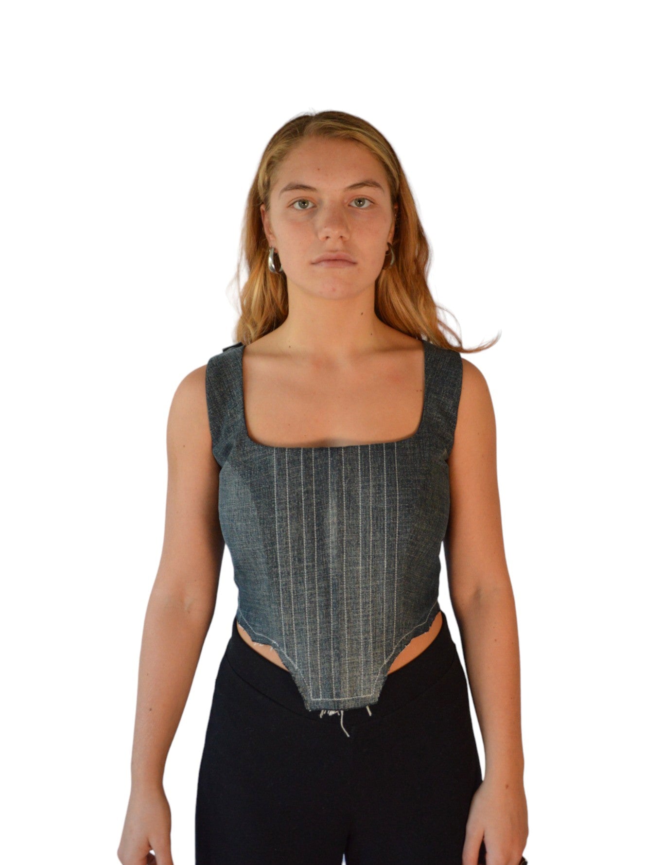 Reworked Denim Corset