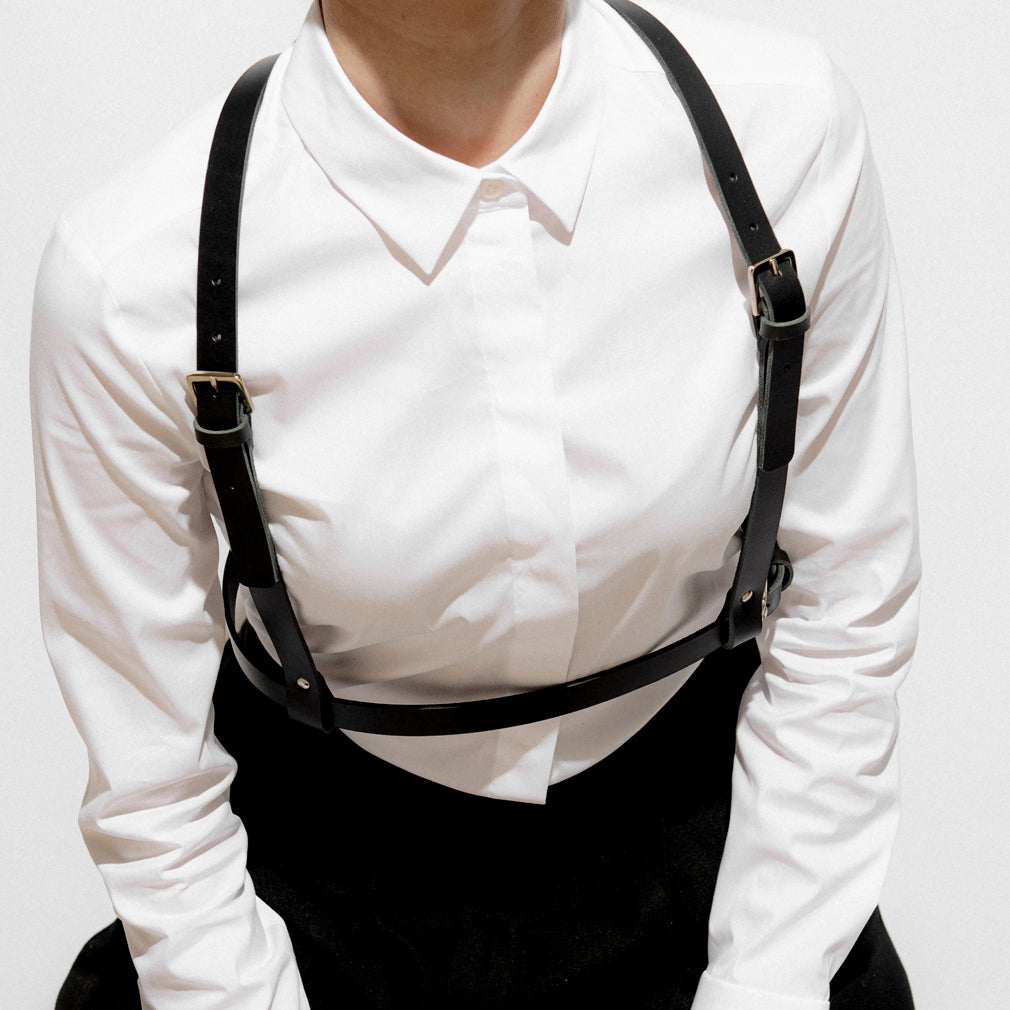Leather Harness Black