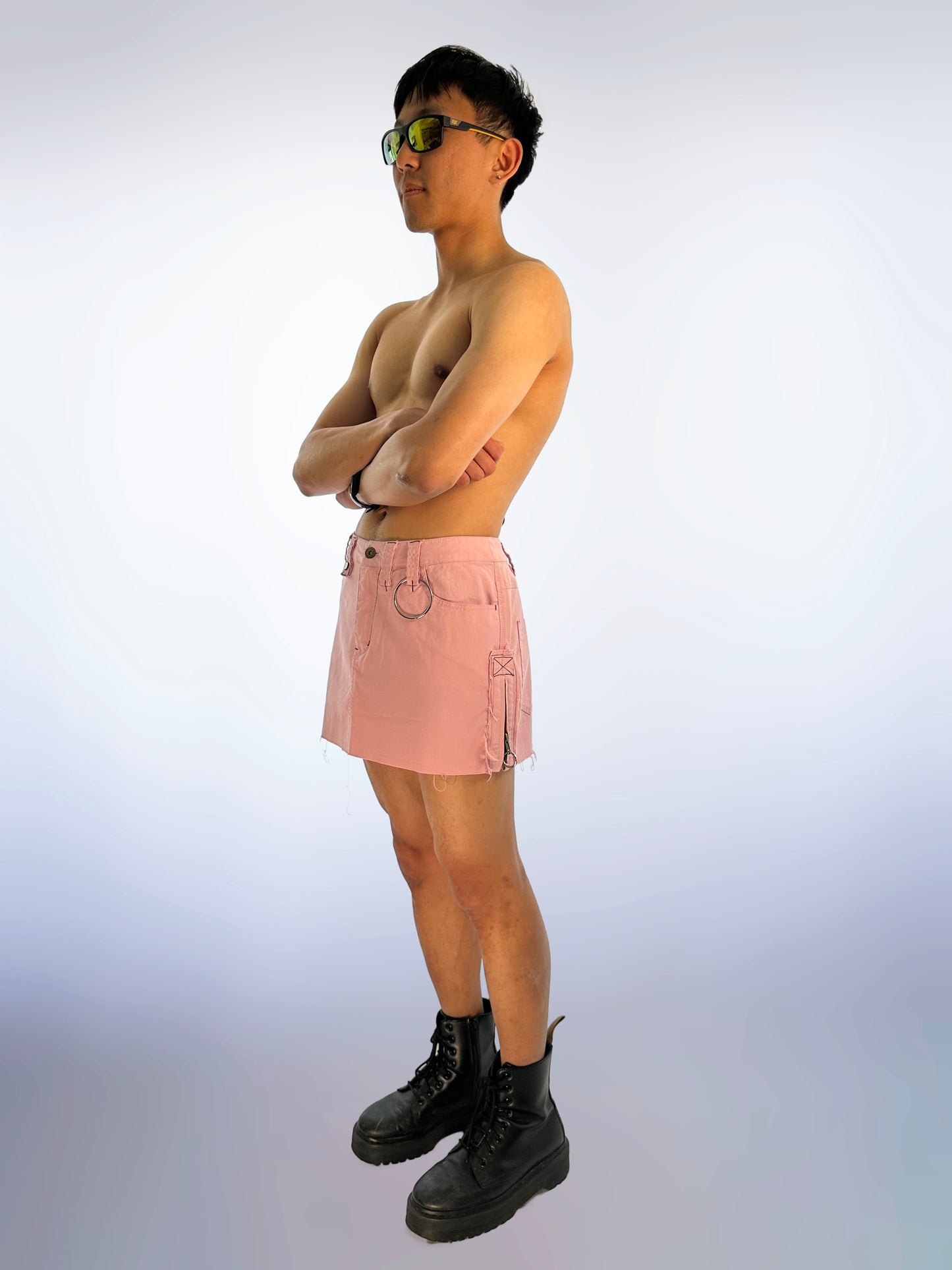 Pink upcycled skirt