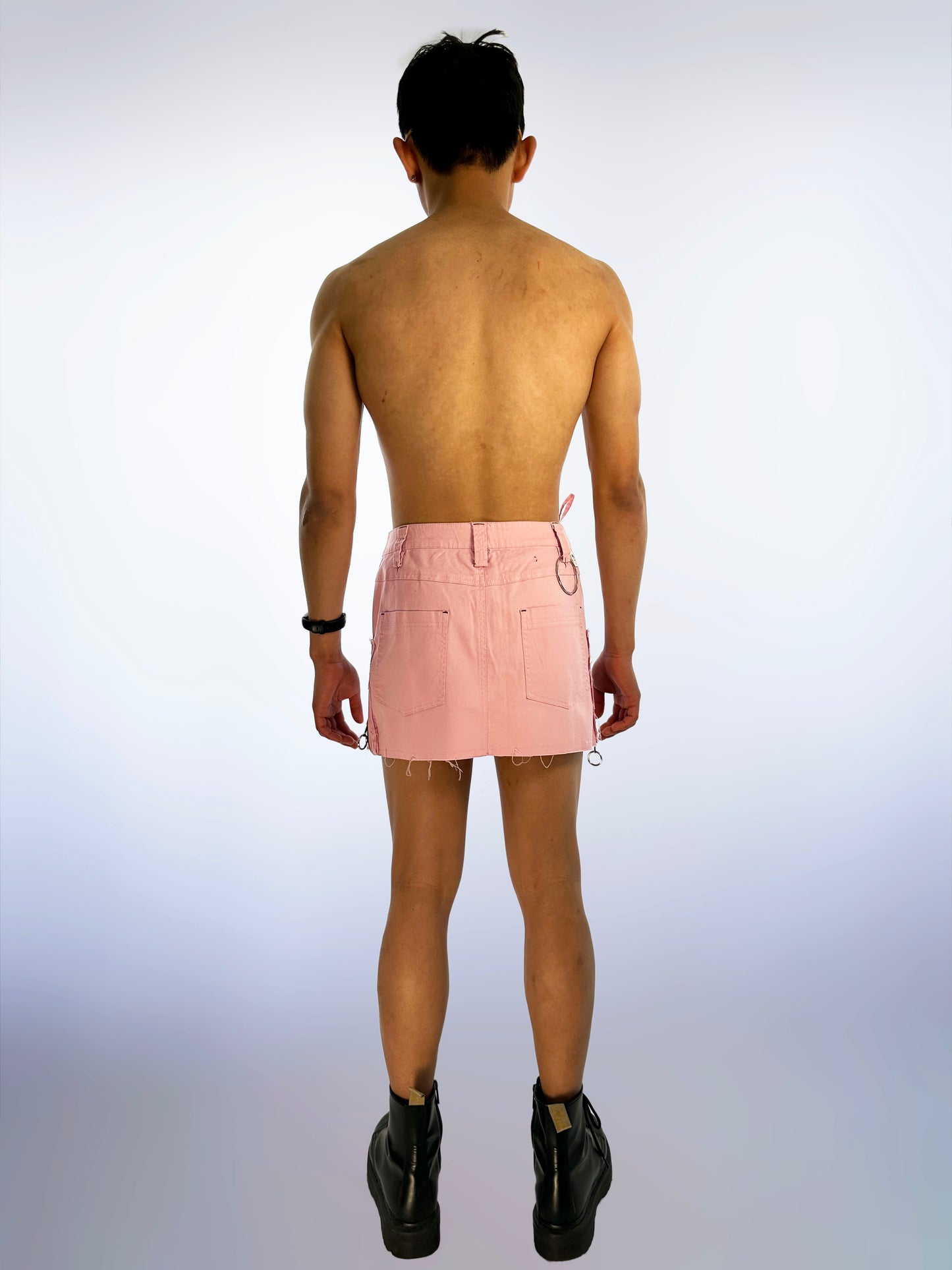 Pink upcycled skirt
