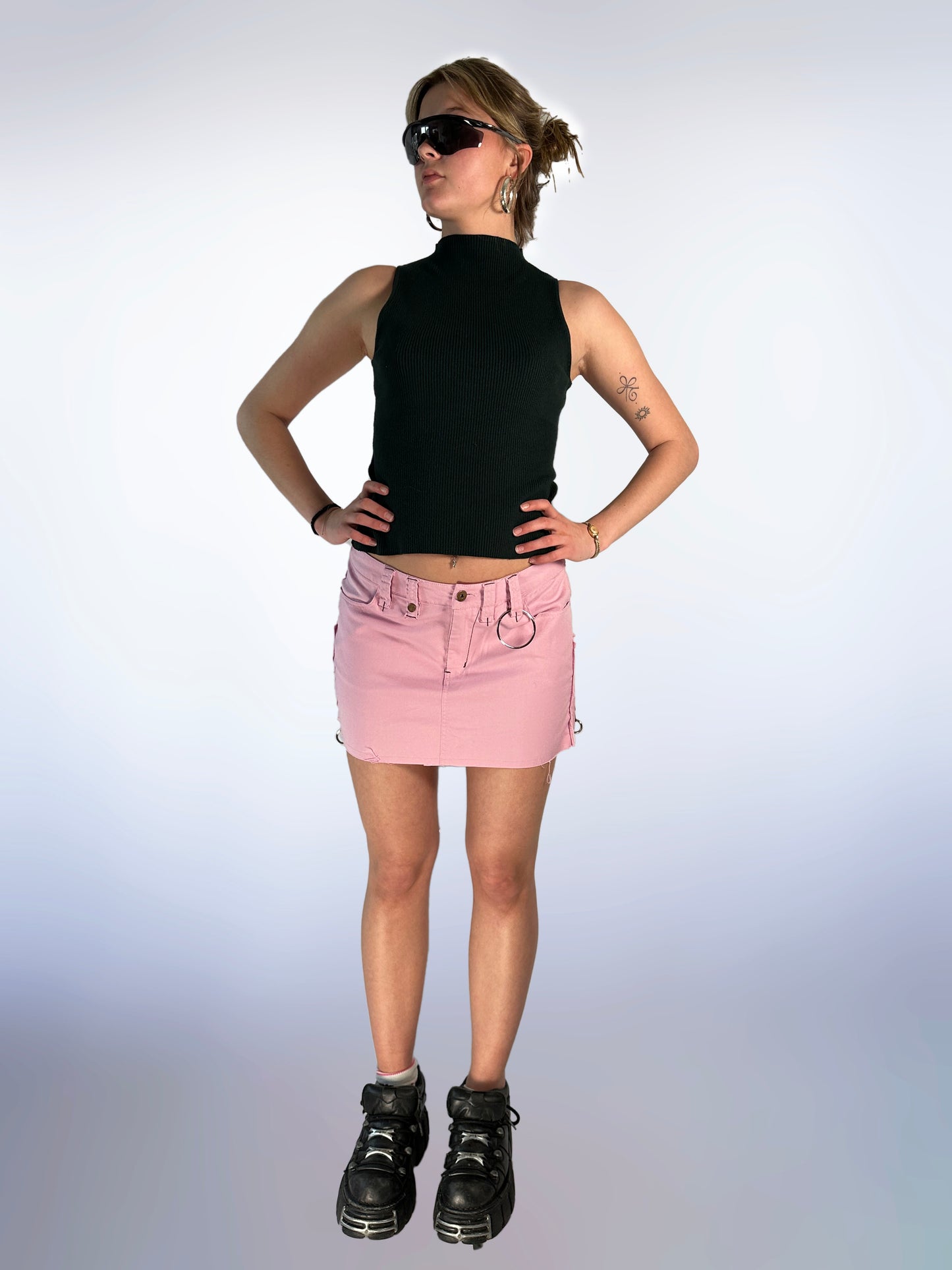 Pink upcycled skirt