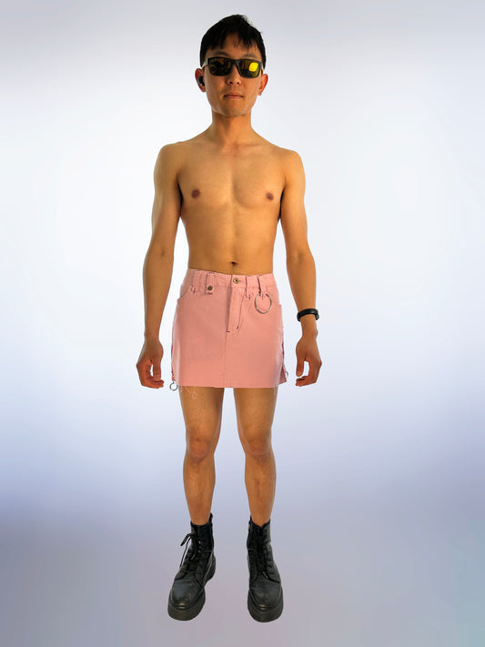 Pink upcycled skirt